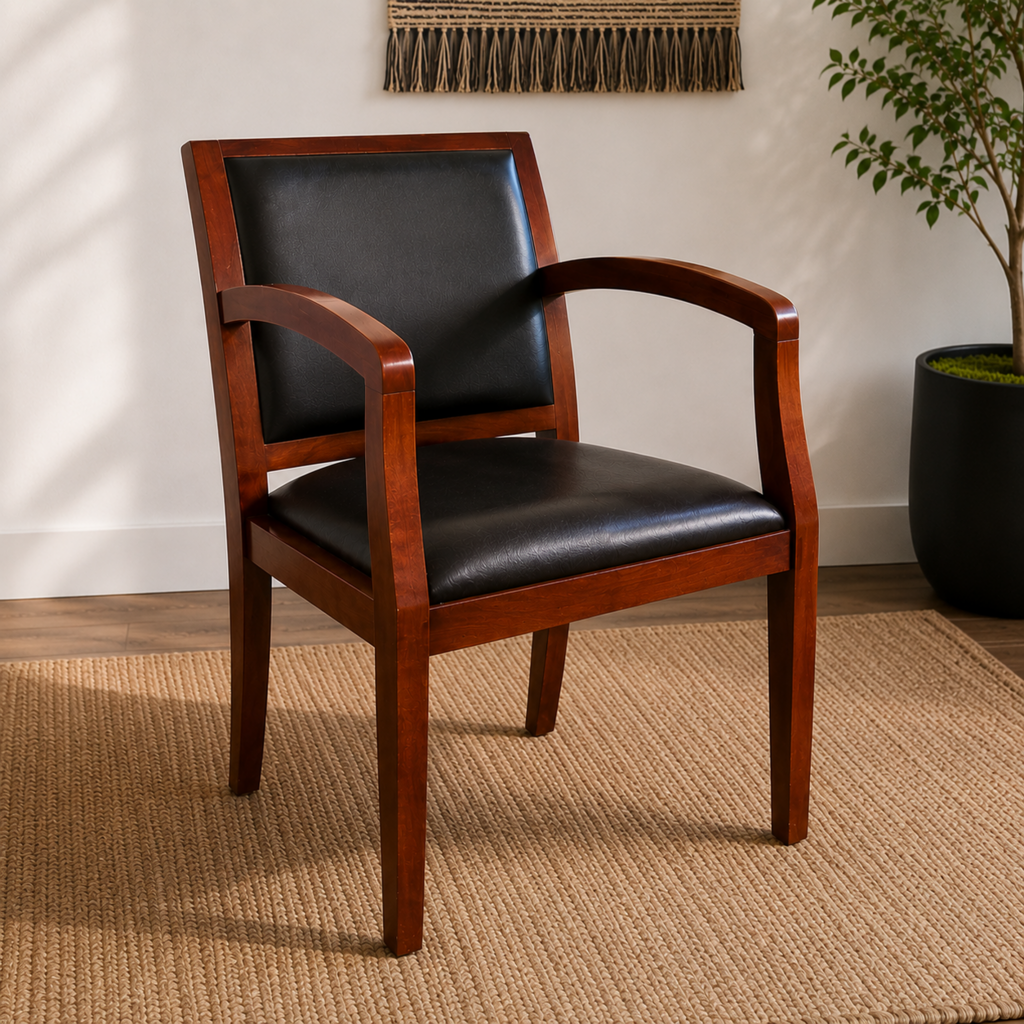 Vegan Leather Accent Chair