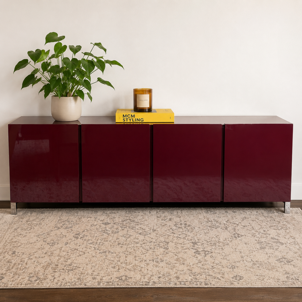 Orig. Price $4,600 - Lacquered 4 Door Sideboard