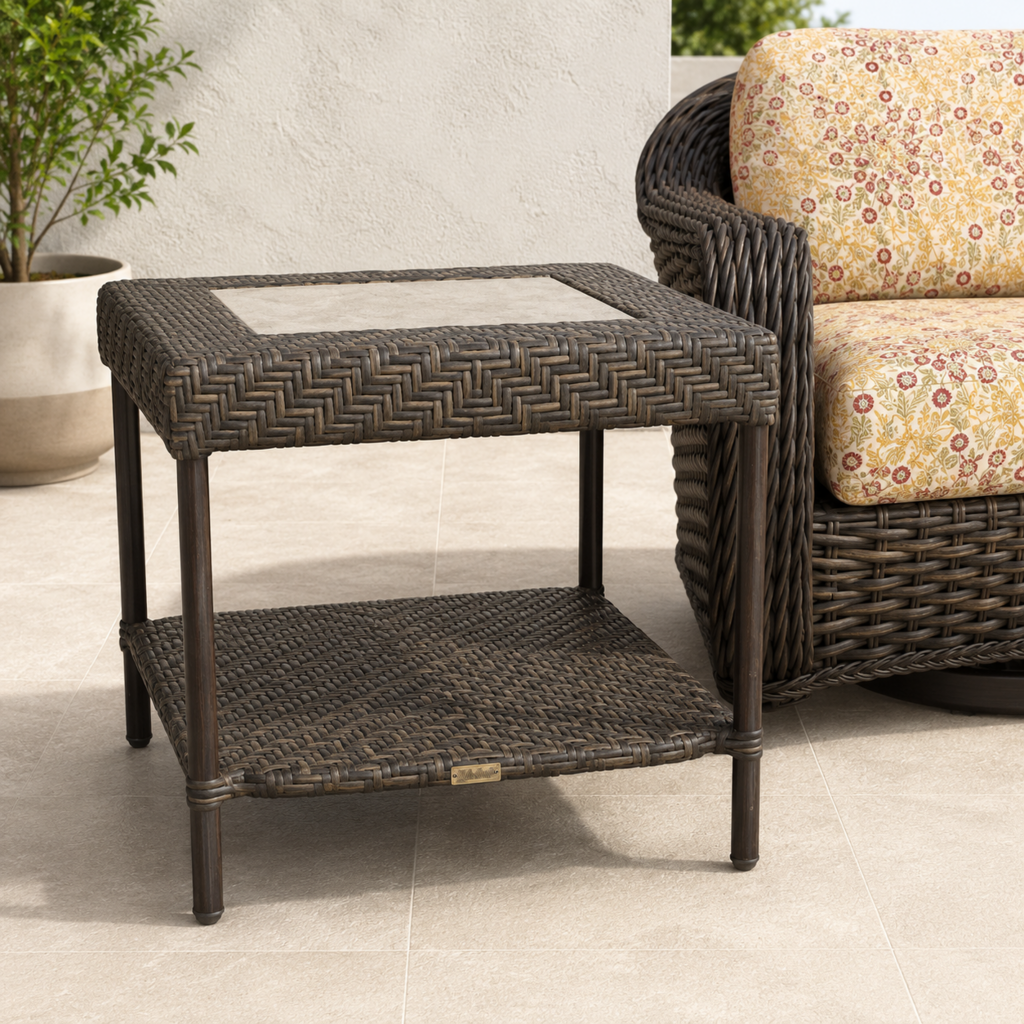 Orig. Price $519 - WeatherMaster Wicker End Table