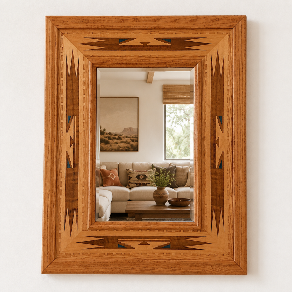 Inlay Wooden "Santa Fe" Mirror