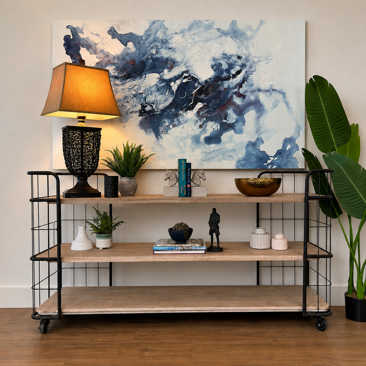 Orig Price $700 - Sofa Table w/ Casters
