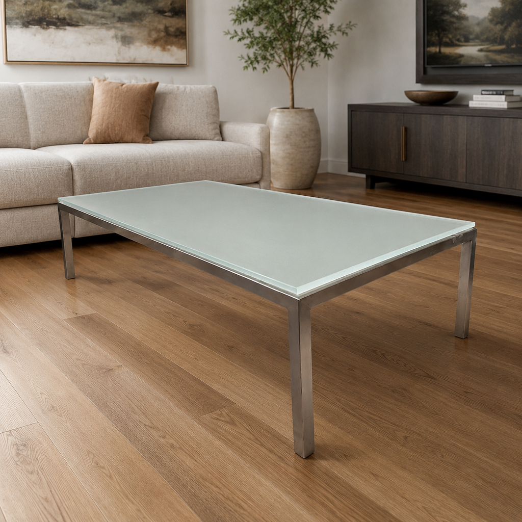 Orig Price $350 - Frosted Glass Cocktail Table