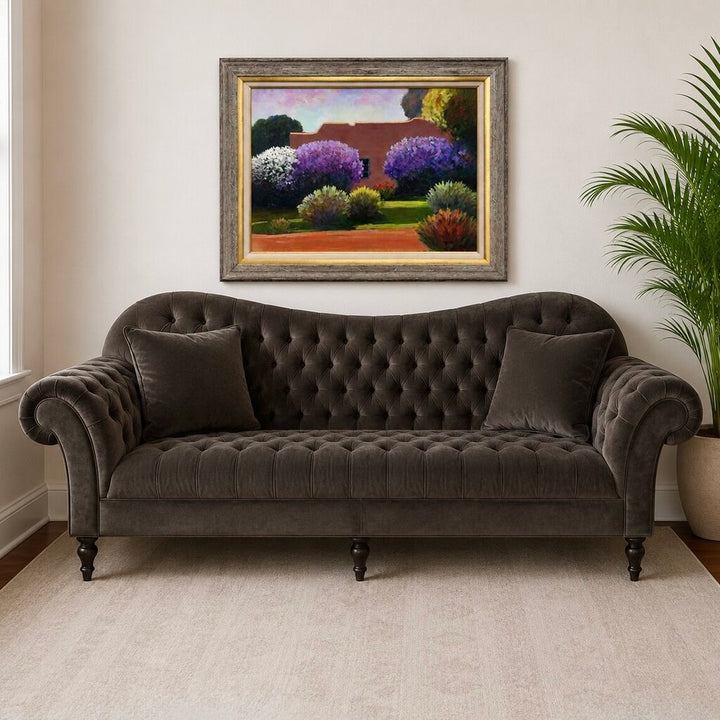 Orig. Price $4,990 - Arabella Club Sofa w/ 2 Accent Pillows