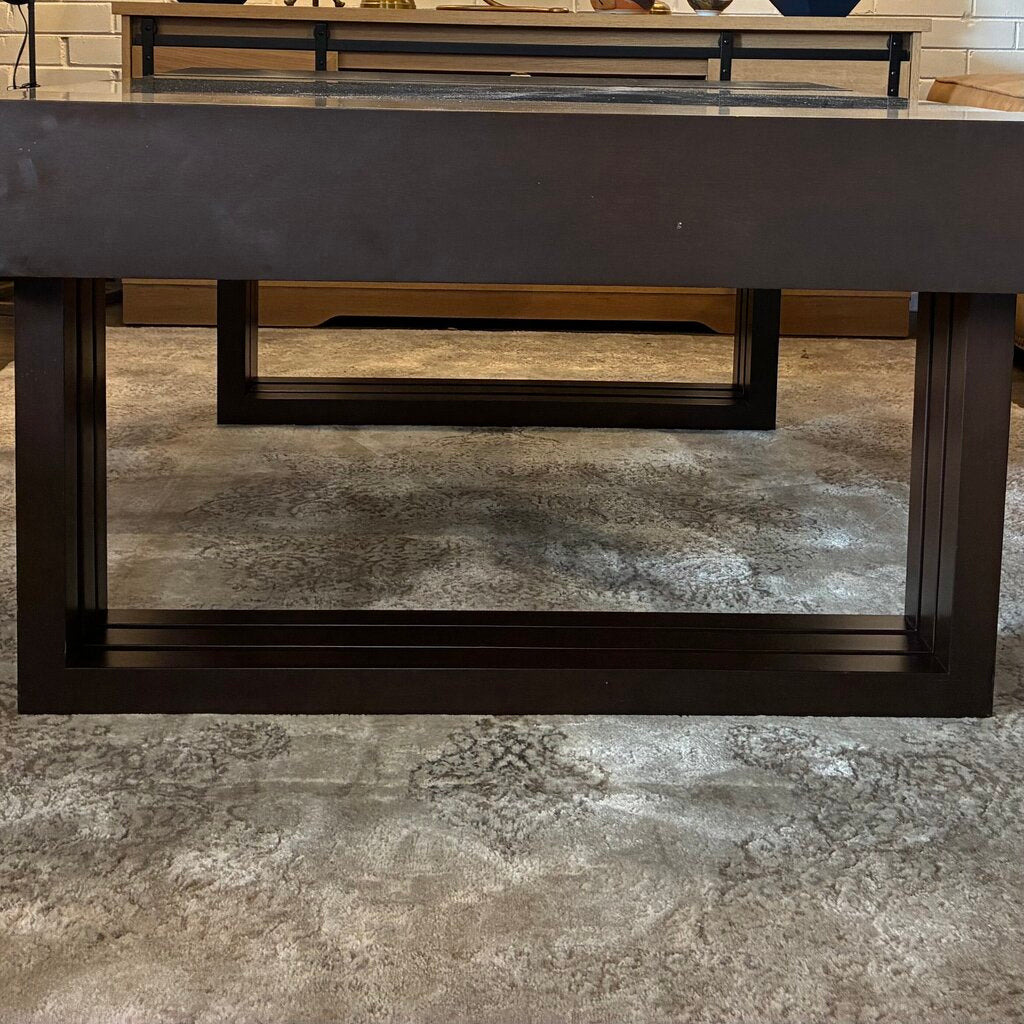 Orig. Price $8,000 - Modern Wood & Glass Cocktail Table