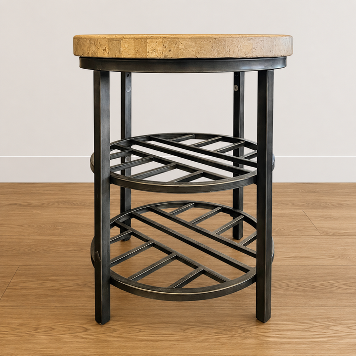 Orig Price $470 - End Table w/ Stone Top