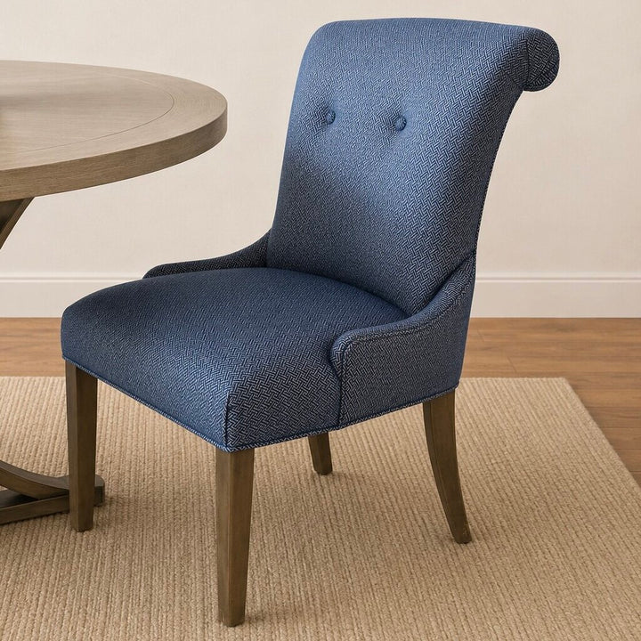 Orig. Price $1,000 - Tufted Greek Key Upholstered Dining Chair