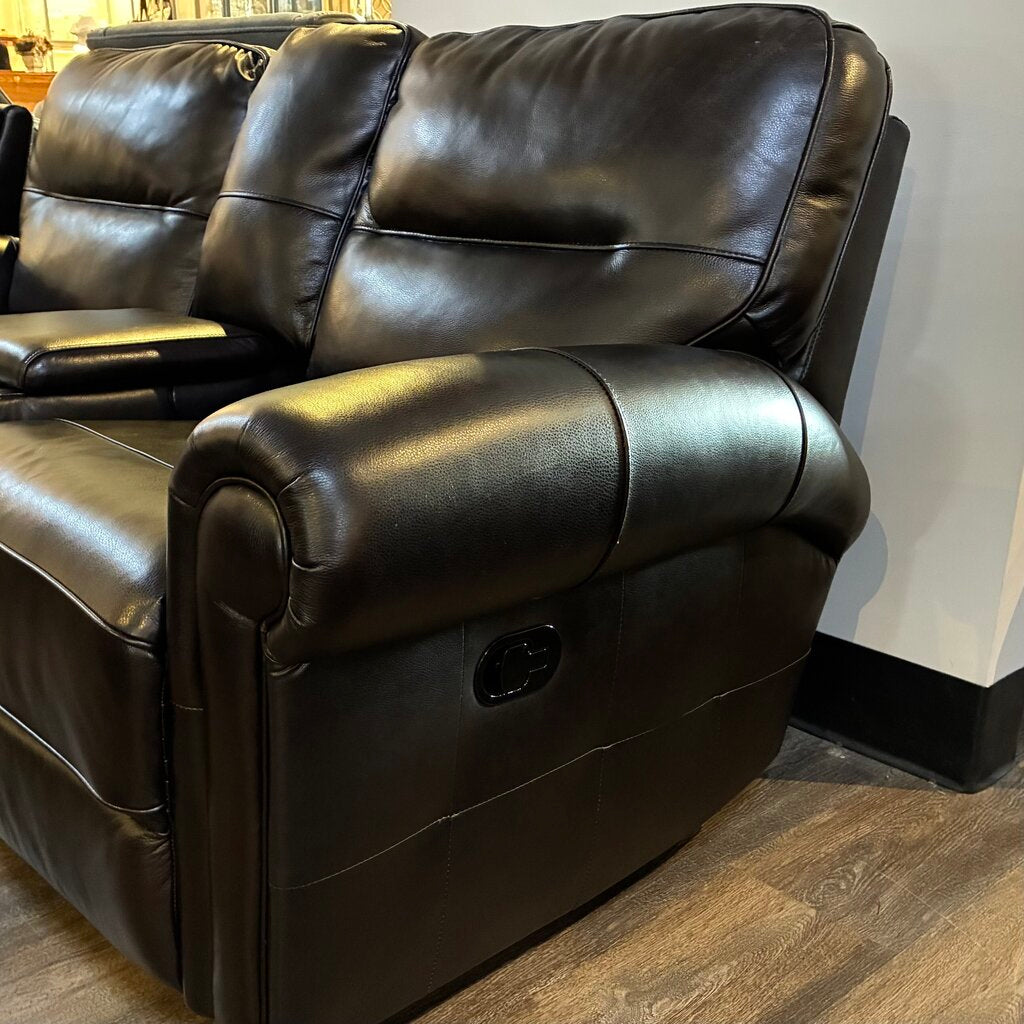 Roll Arm Manual Rocking/Recliner Loveseat