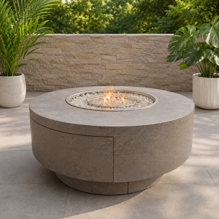 Orig. Price $2,500 - Round Fire Pit w/ Outdoor Cover