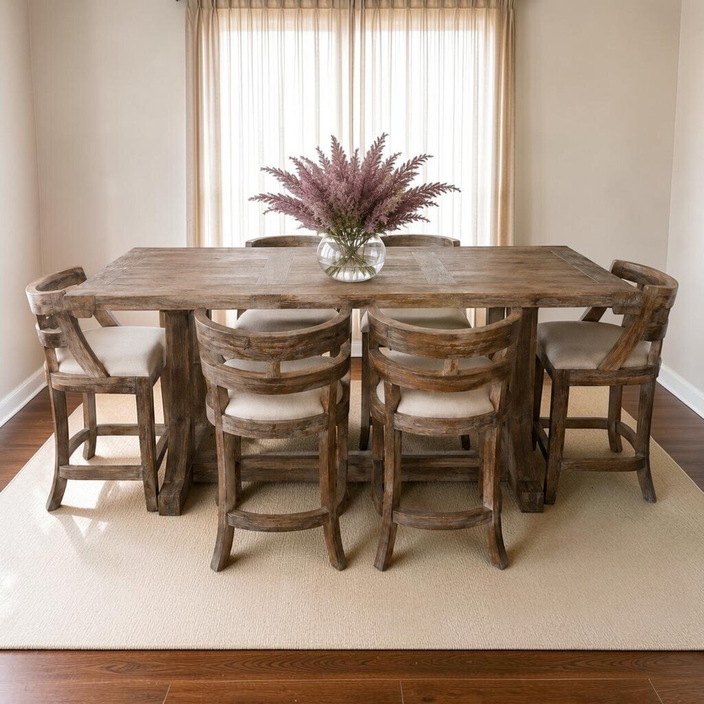 Orig. Price $2,200 - Counter Height Dining Table w/ 6 Chairs