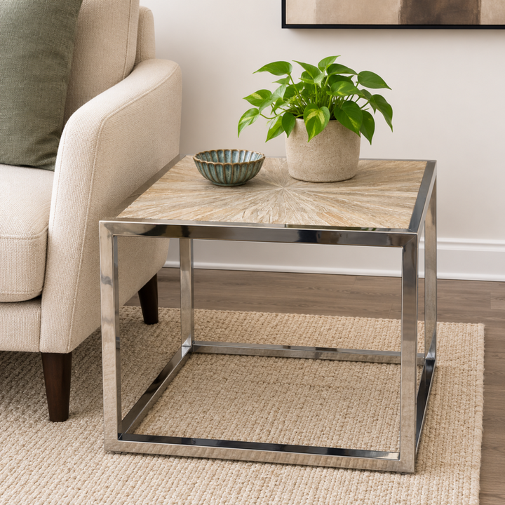 Reclaimed Wood End Table