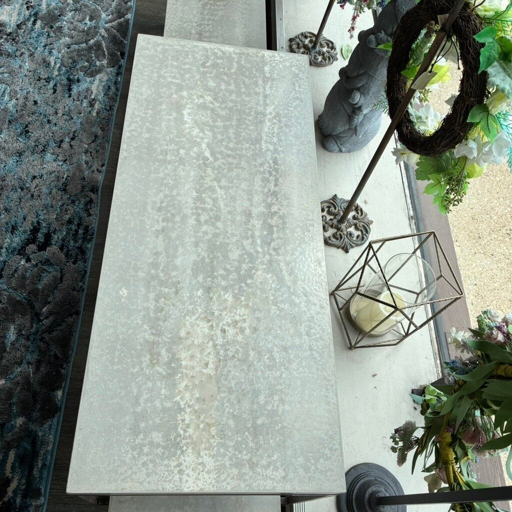 Stone & Metal Shelving Unit
