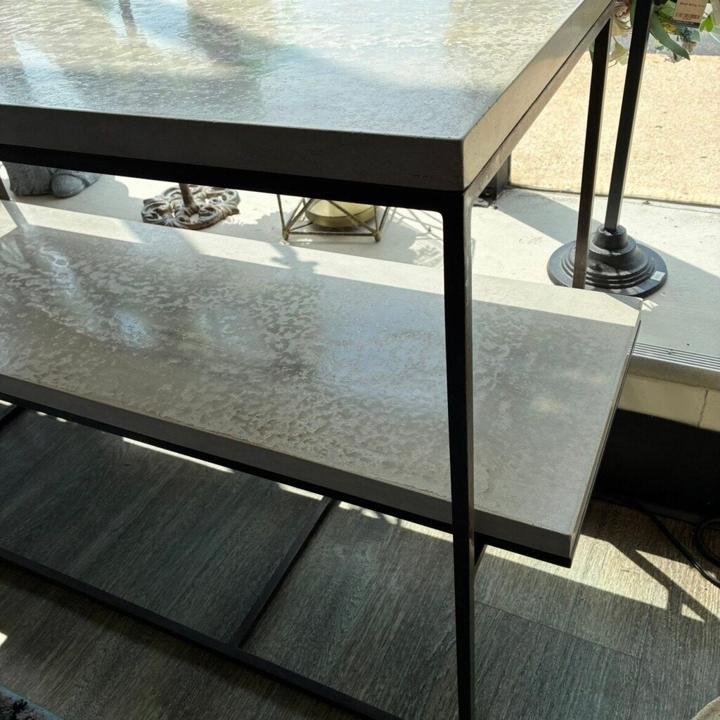 Stone & Metal Shelving Unit