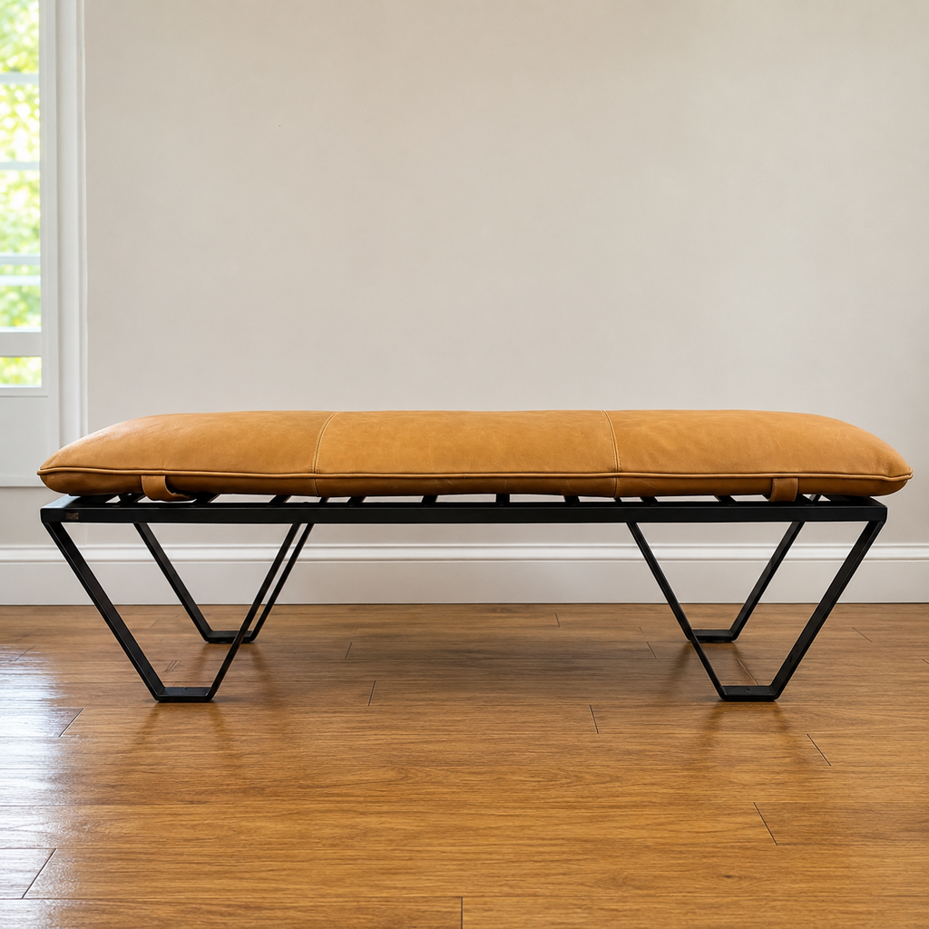 Orig Price $1099 - Darrow Leather Bench