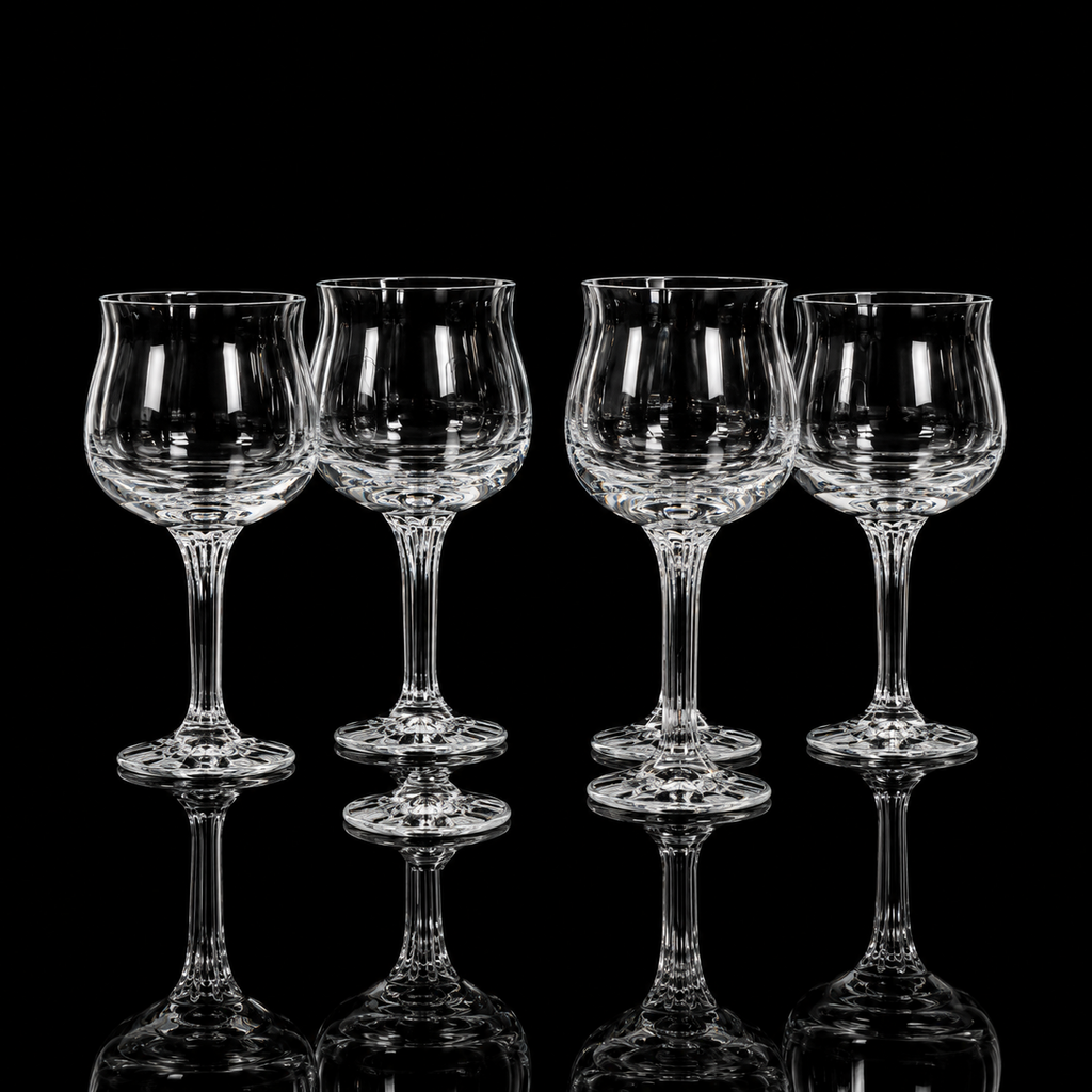 Vintage Crystal Wine Glasses (set of 6)