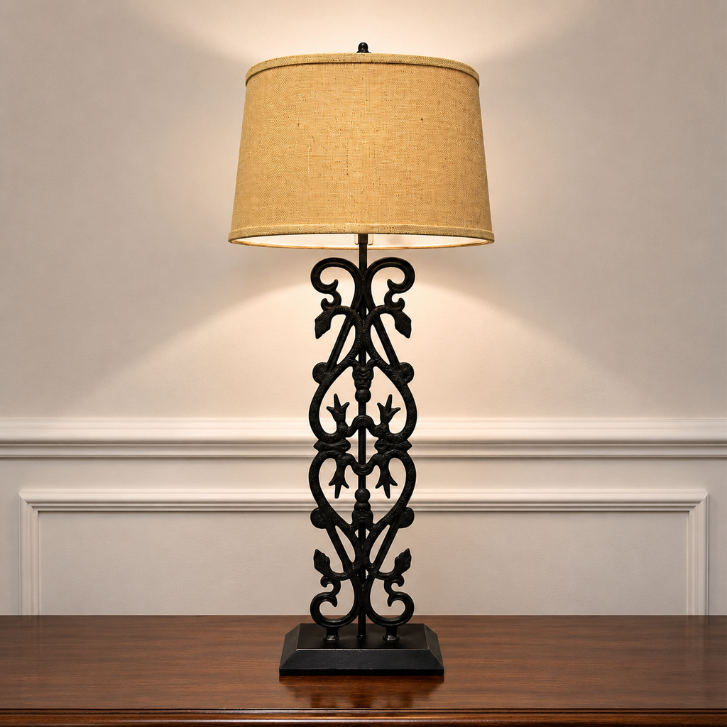 Orig Price $250 - Wrought Iron Lamp