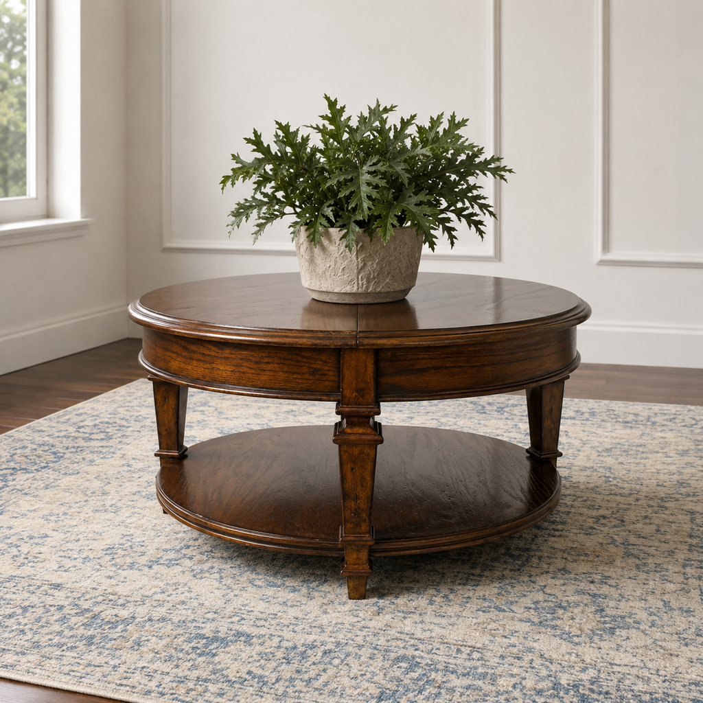 Orig. Price $700 - Round Coffee Table w/ Lift Top & Caster
