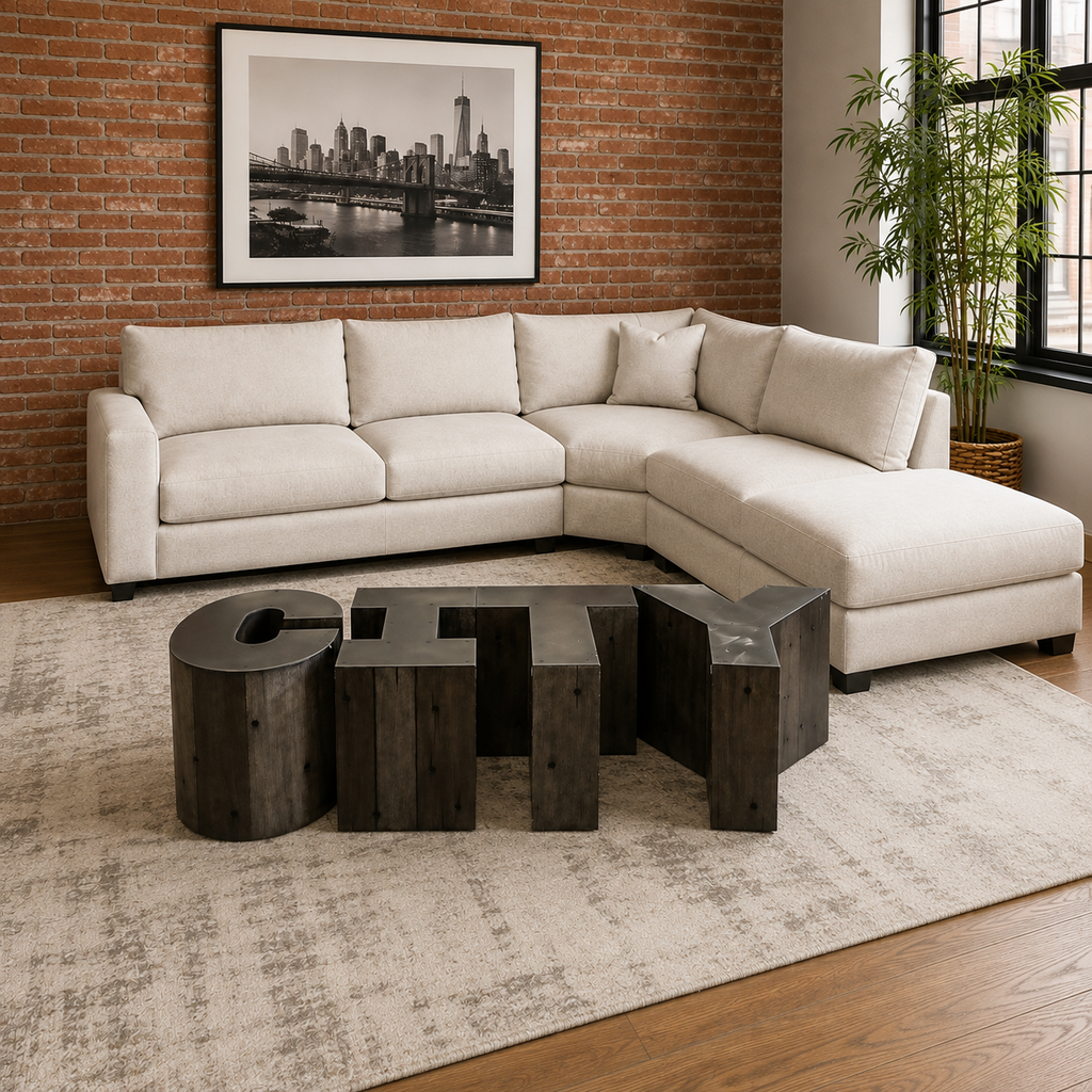Orig. Price $4,000 - "C-I-T-Y" Letters Coffee Tables