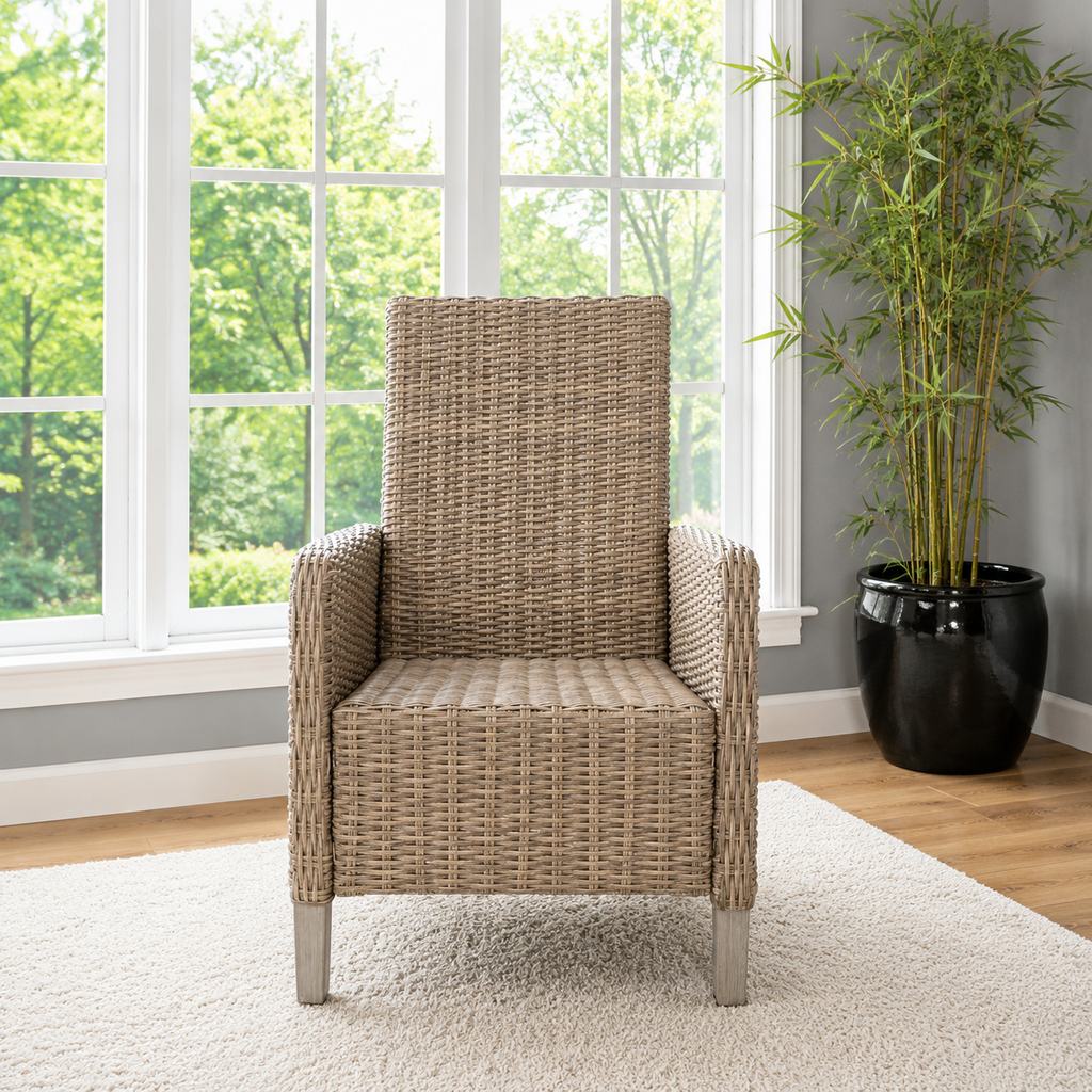 Wicker-style Outdoor Patio Chair
