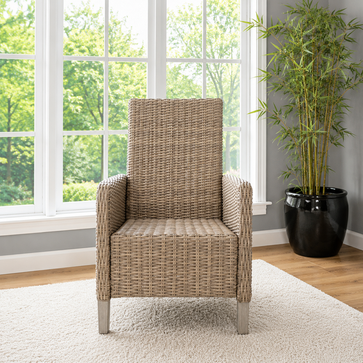 Wicker-style Outdoor Patio Chair