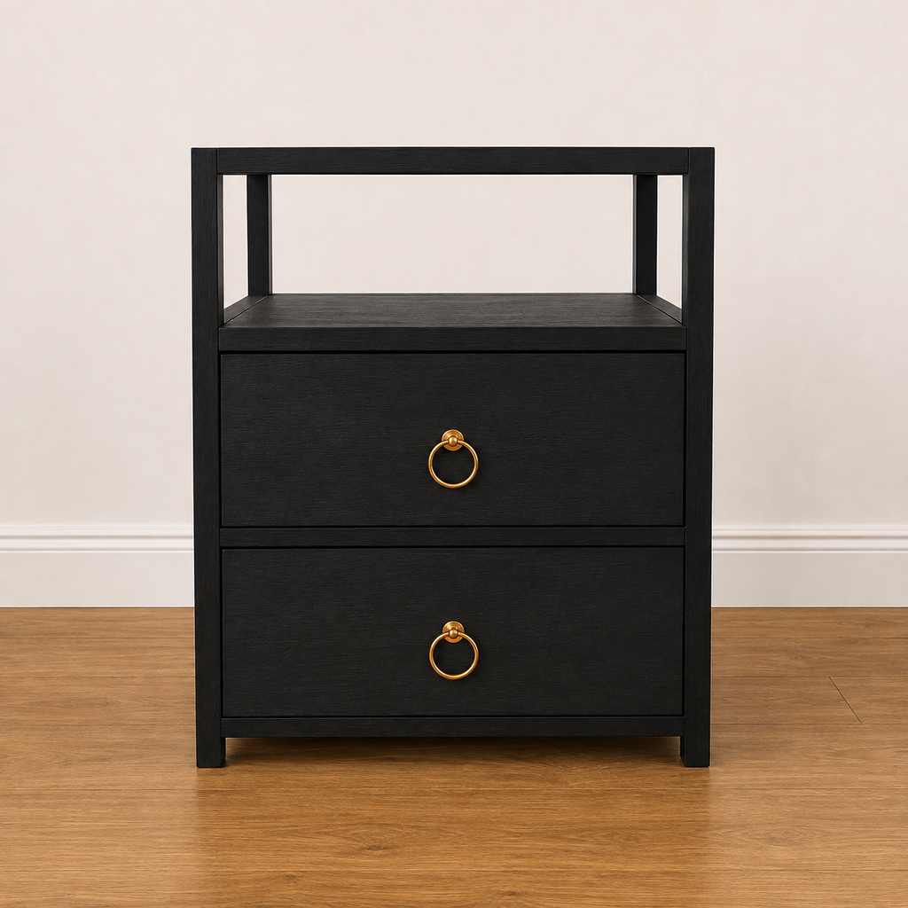 Orig. Price $489 - Lark Two-Drawer Open Nightstand