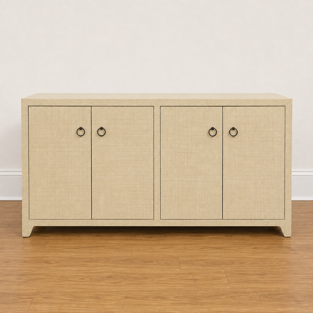Orig Price $2669 - Bar Harbor 4 Door Raffia Console