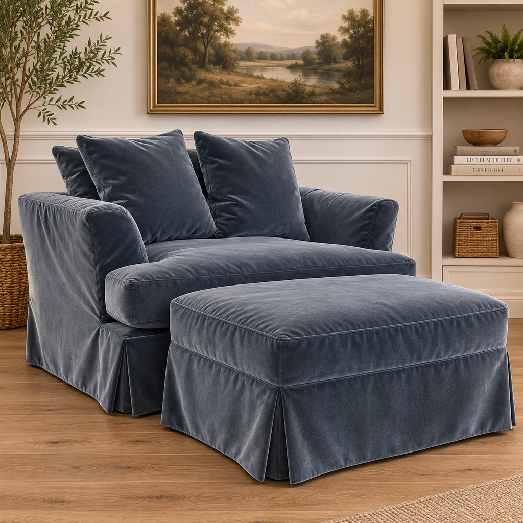 Orig Price $2269 - Oversized Chair & Ottoman