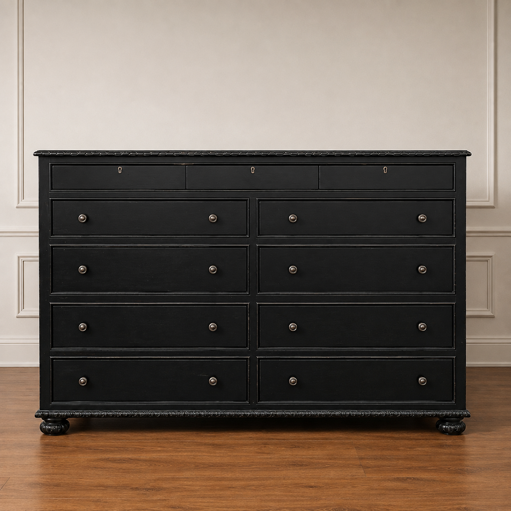 Orig Price $2930 - French Empire 11 Drawer Dresser