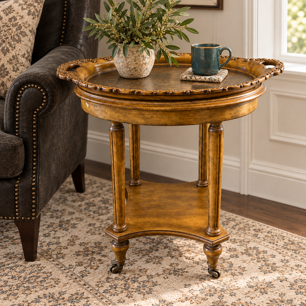 Oval Tray Table w/ Casters