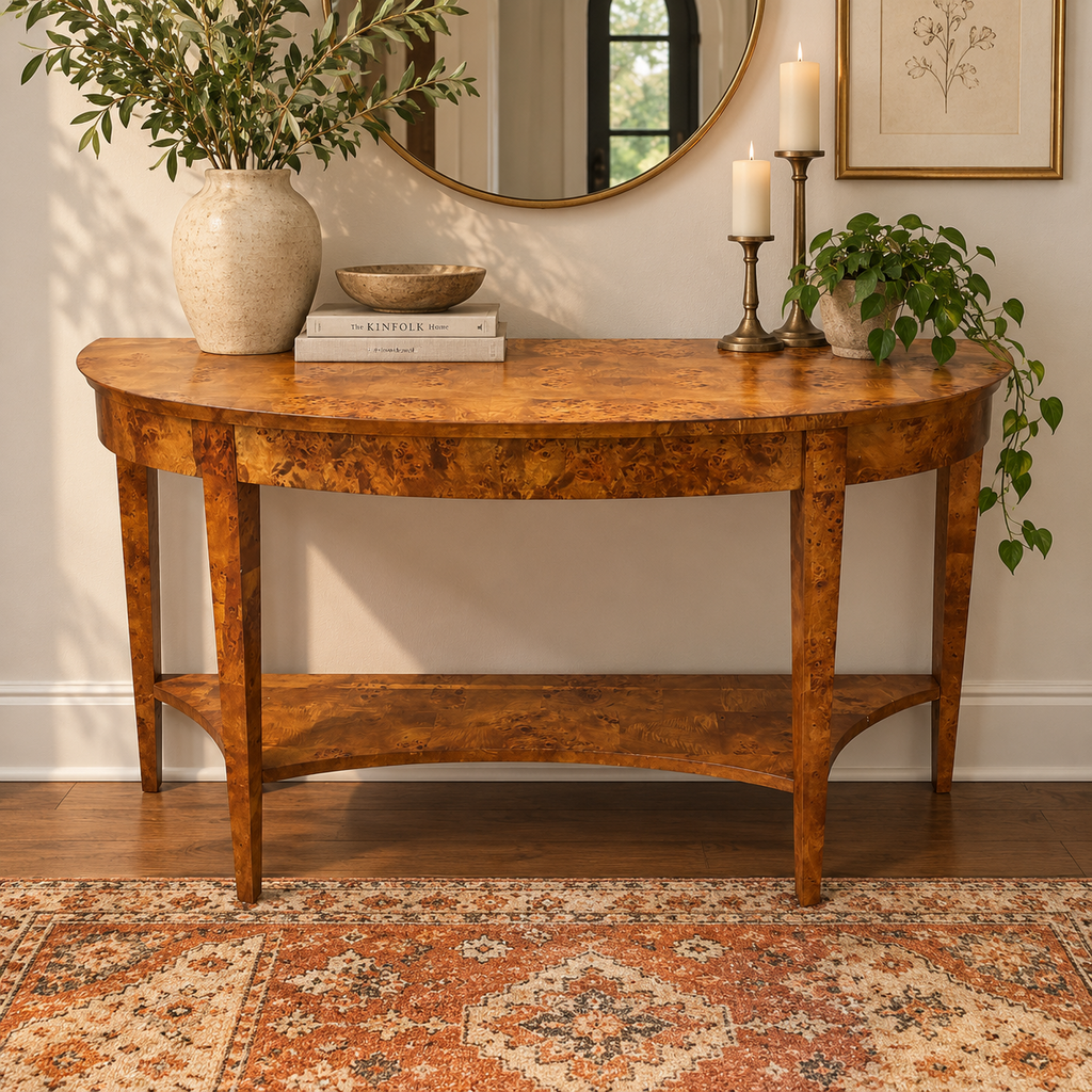 Orig. Price $969 - Astor Demilune Console Table