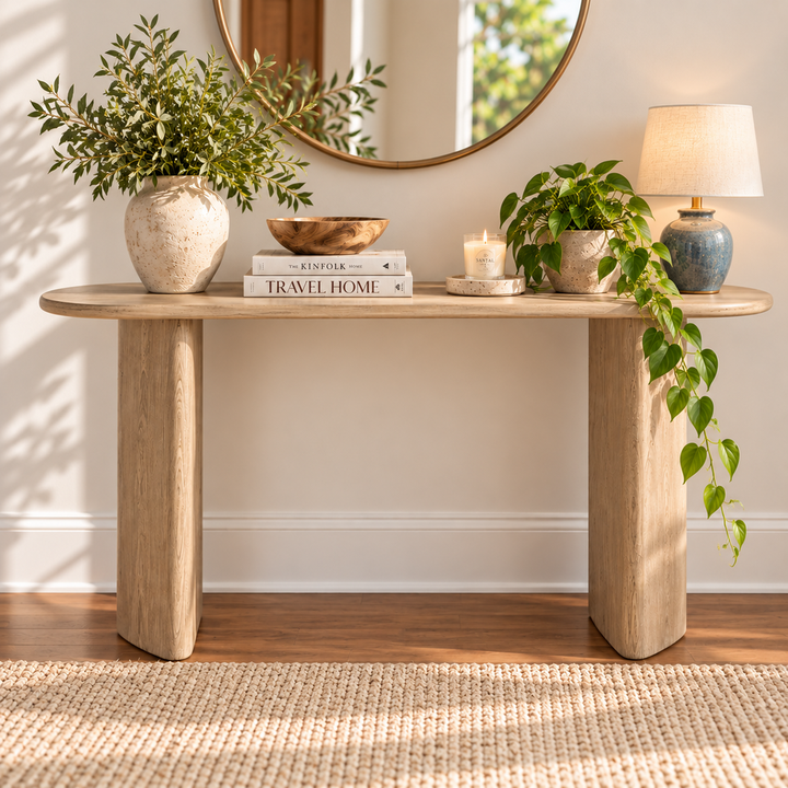 Orig. Price $399 - Zeke Oval Console Table