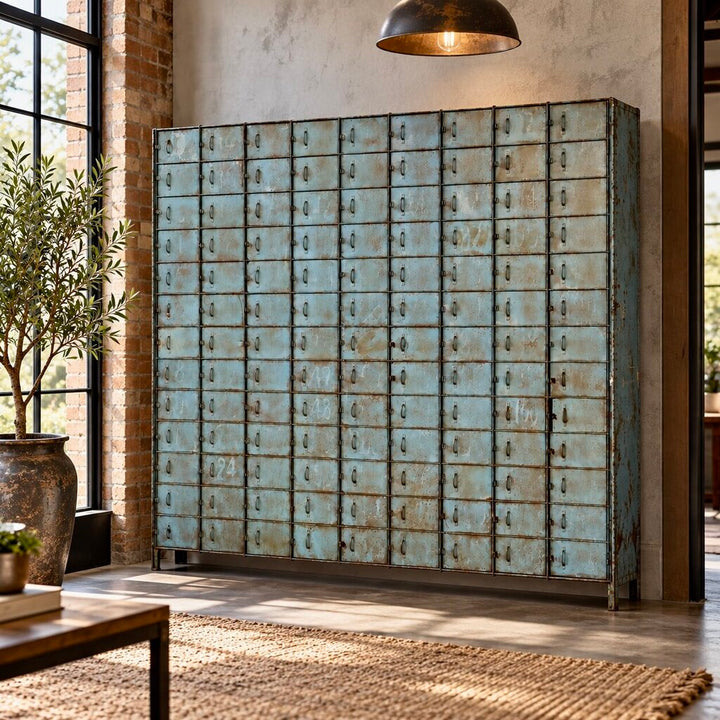 Orig. Price $3,000 - Vintage-style Mailbox Locker Cabinet