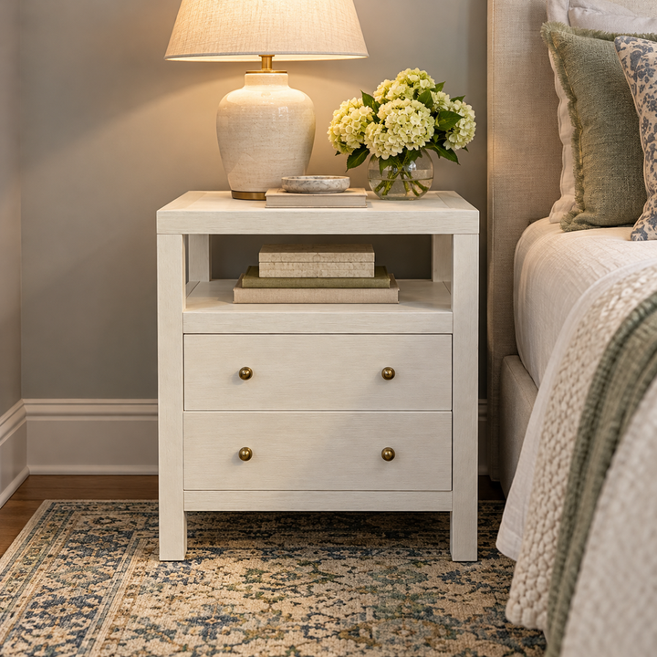 Nora Open Top 2-Drawer Nightstand