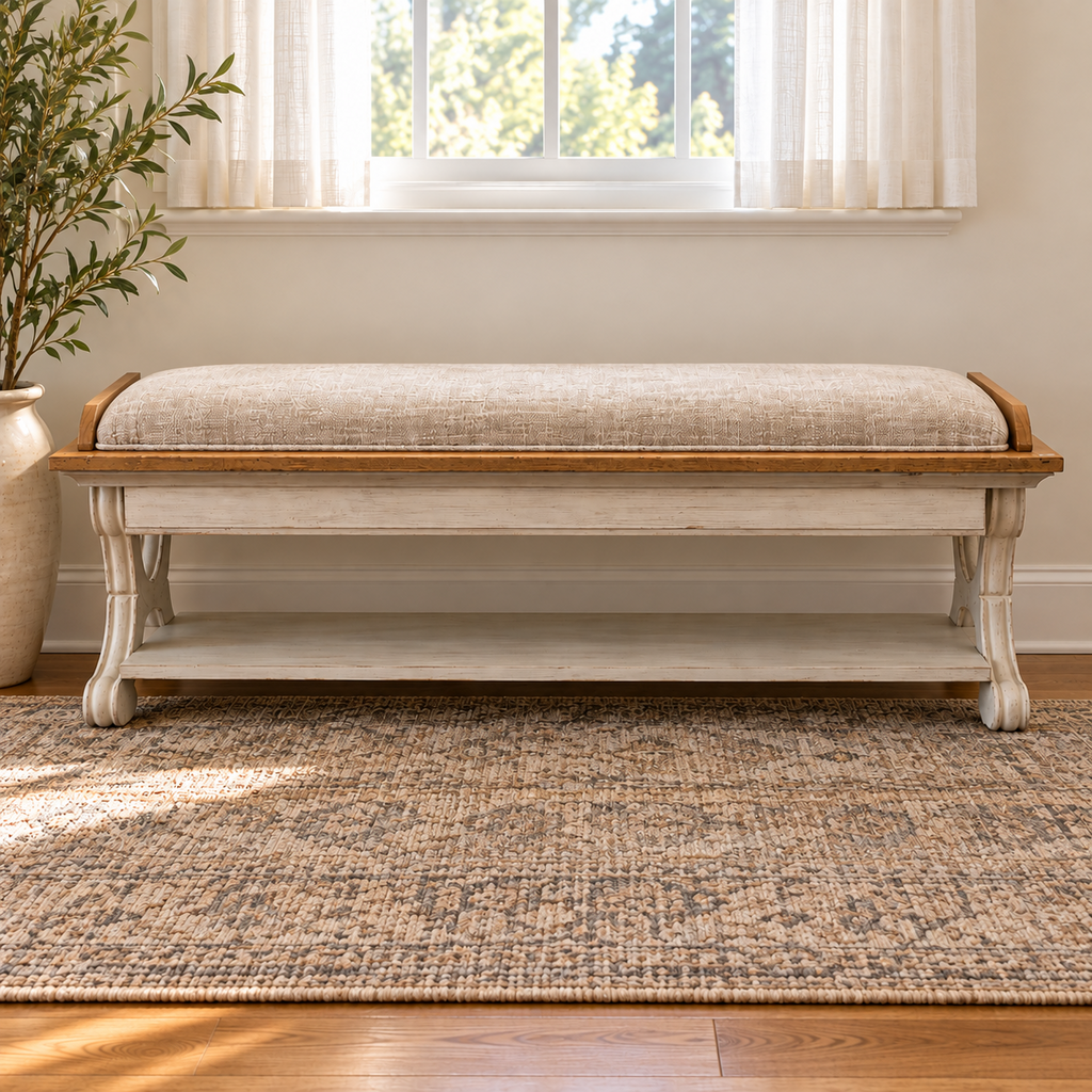 Orig. Price $460 - Farmhouse Reimagined Bench - Acosta's Home