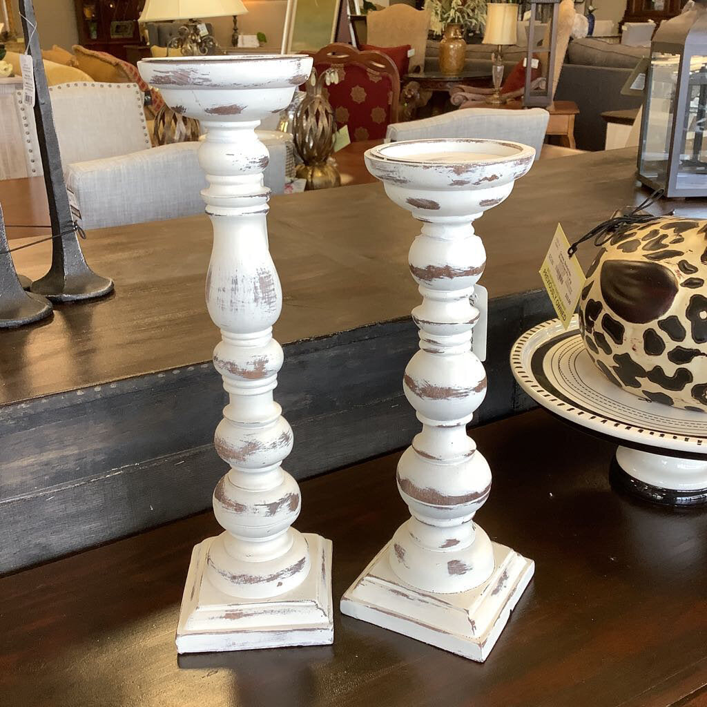 Resin candle holder Set of 2 H9620