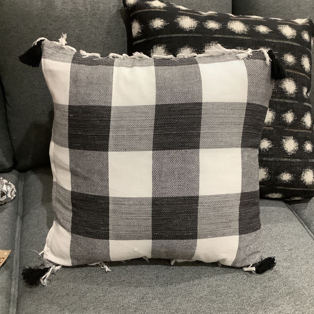 Black Gingham Pillow