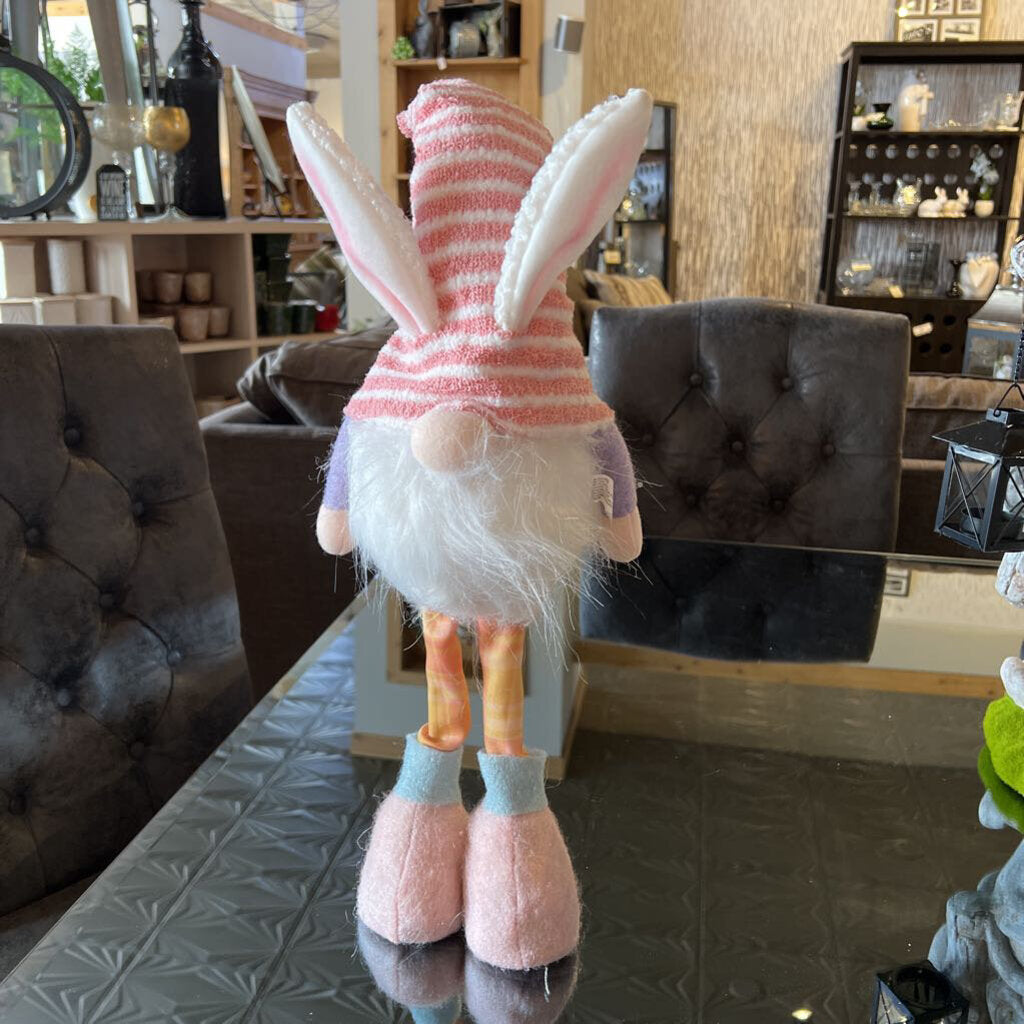 Pink Stripe Easter Gnome LED Beard