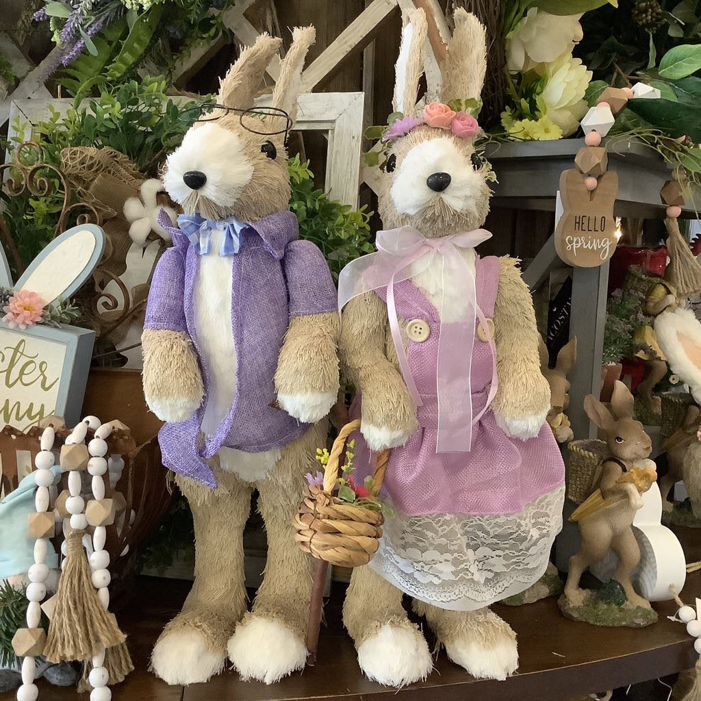 Lg Foam Sisal Bunny (2 Asst.) - Acosta's Home