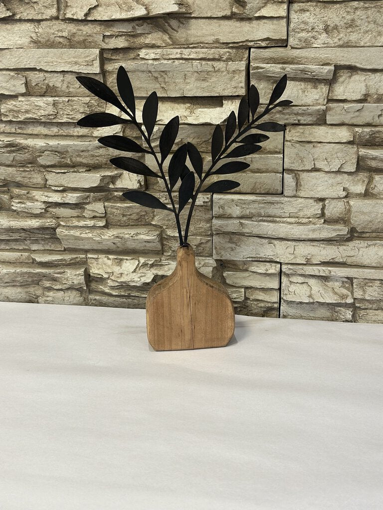 Wood Glass Tube Vase Holder