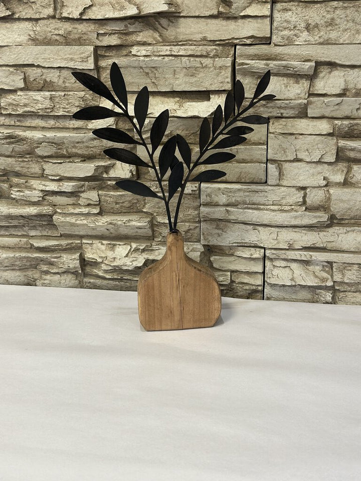 Wood Glass Tube Vase Holder