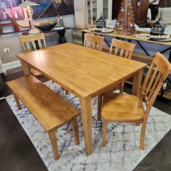 (BRAND NEW) Dining Table w/ 4 Chairs and Bench