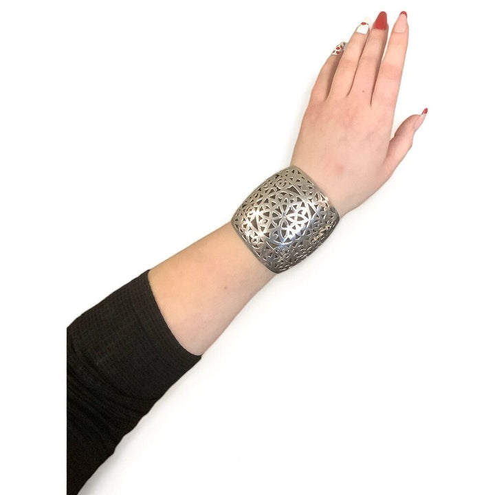 Lois Hill Wide Cuff Unisex .925 Sterling Bracelet