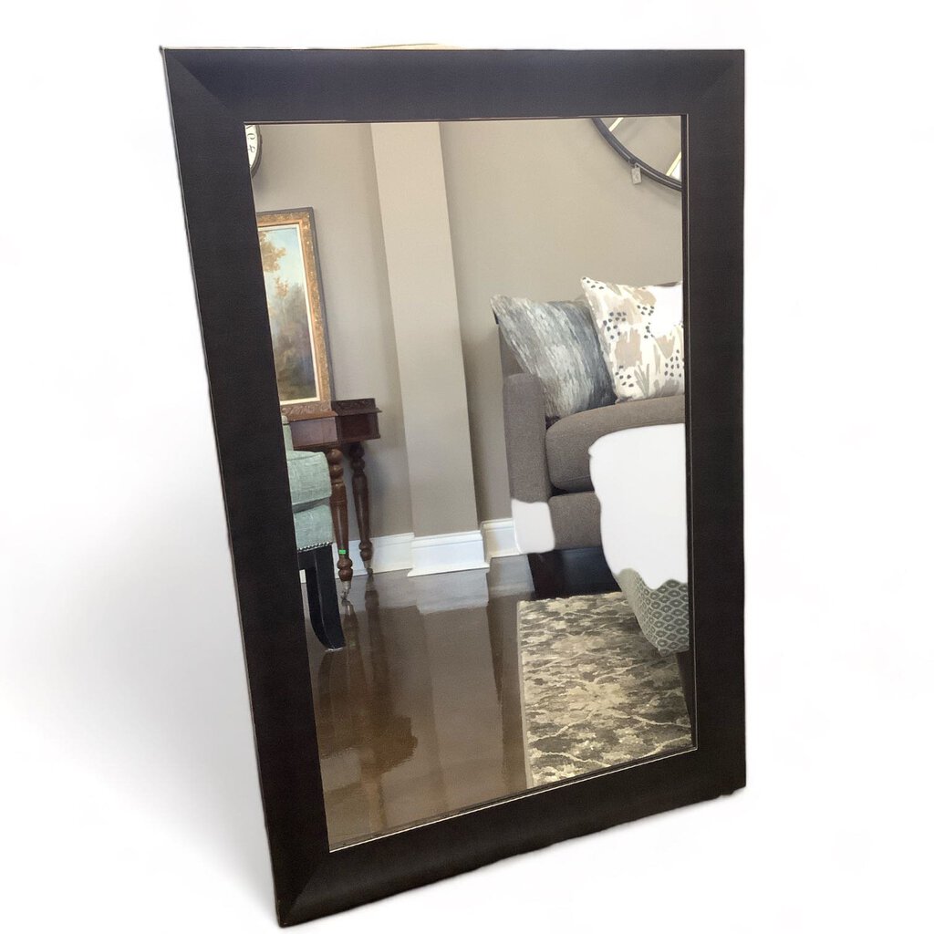 Wood Style Framed Mirror