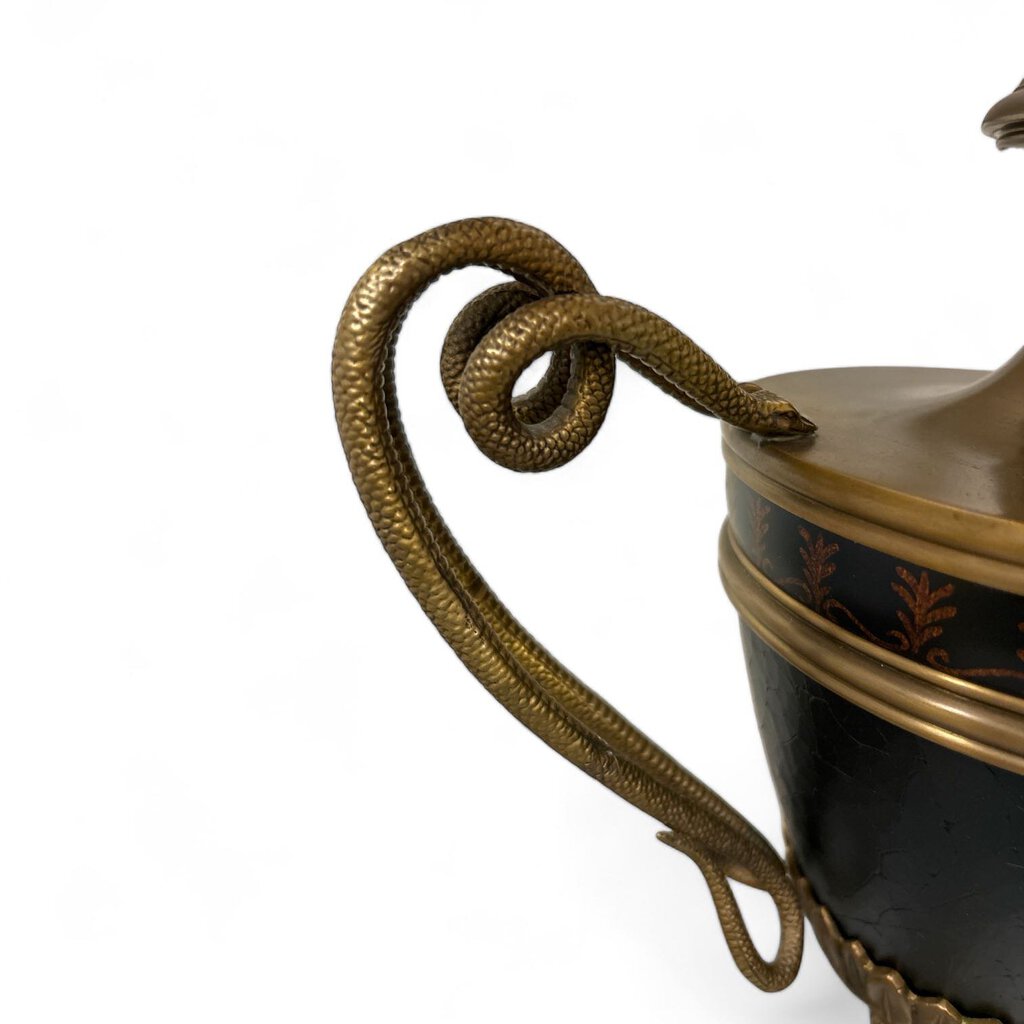Serpent Handled Brass Urn Lamp