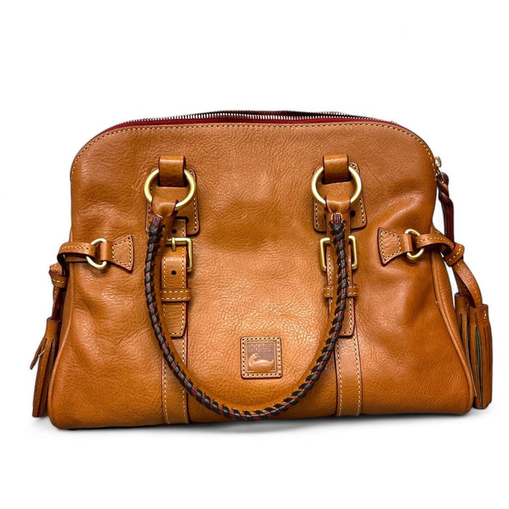 Florentine Domed Buckle Satchel Leather Shoulder Bag