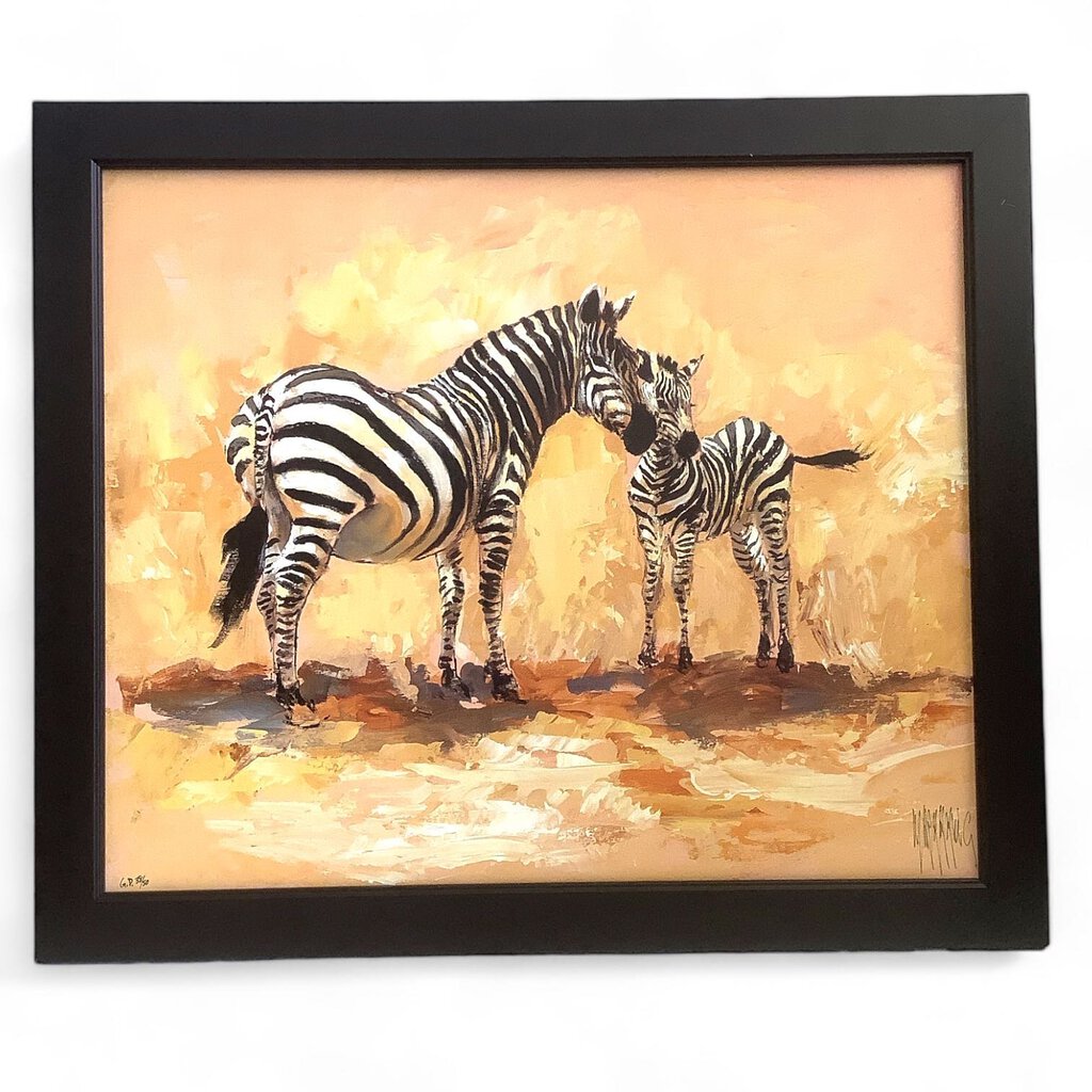 Orig. Price $200 - Mom & Baby Zebra Painting