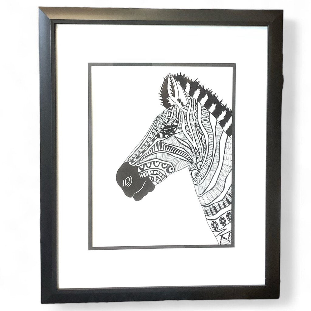 Orig. Price $150 - Tribal Zebra Portrait