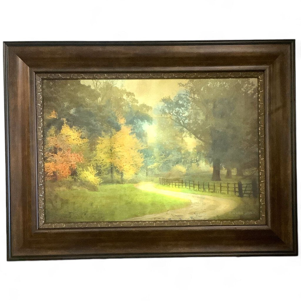 Orig. Price $250 - "Autumn Lane" Framed Painting