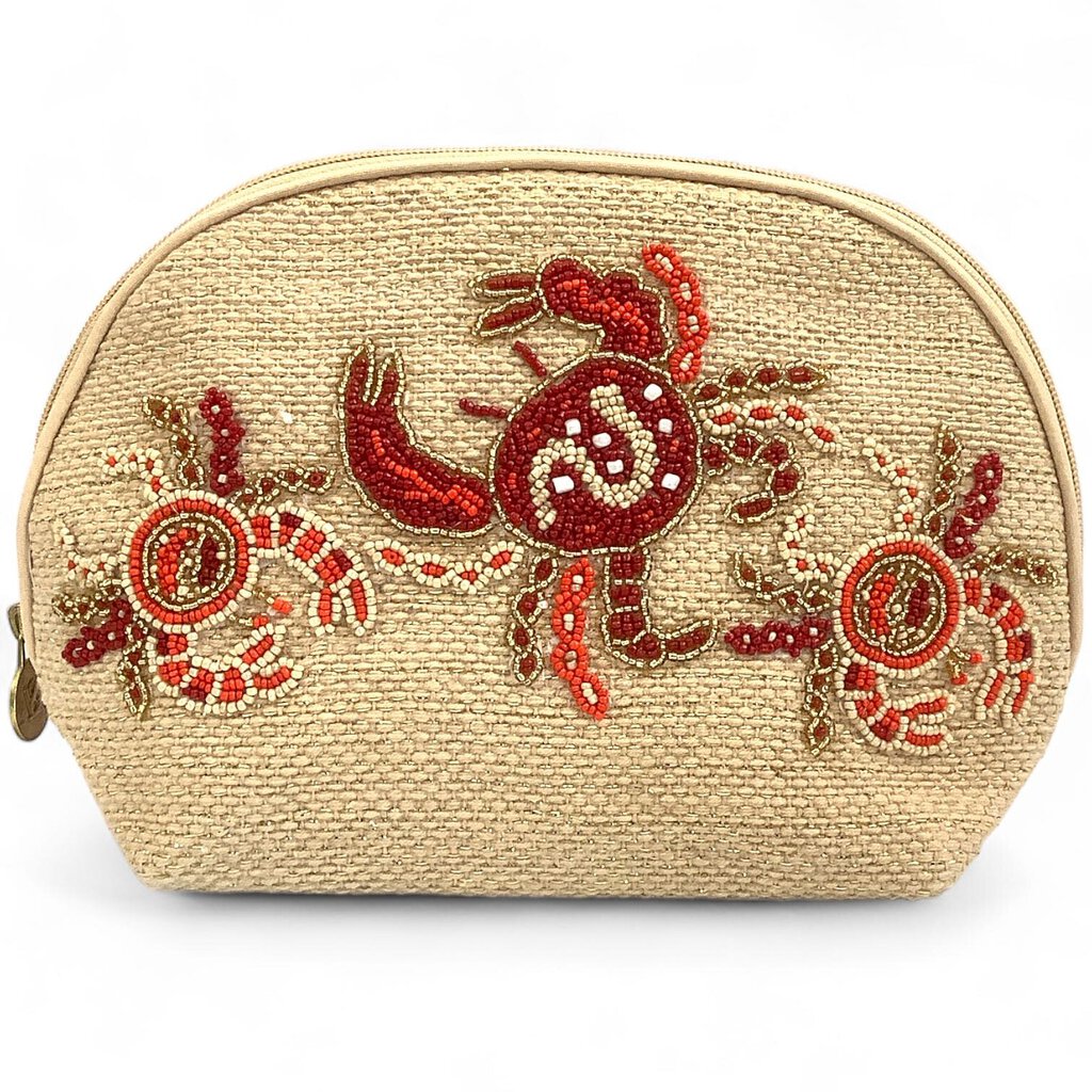 NWT Crab Embellished Weekend Travel Bag w/Pouch