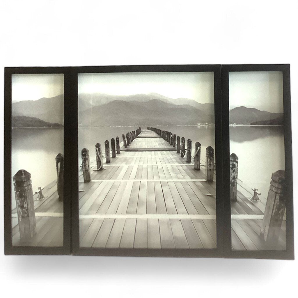 3 Panel Framed Dock Picture