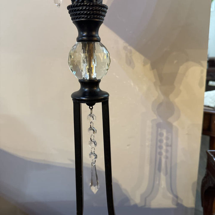 Crystal Iron Scroll Lamp